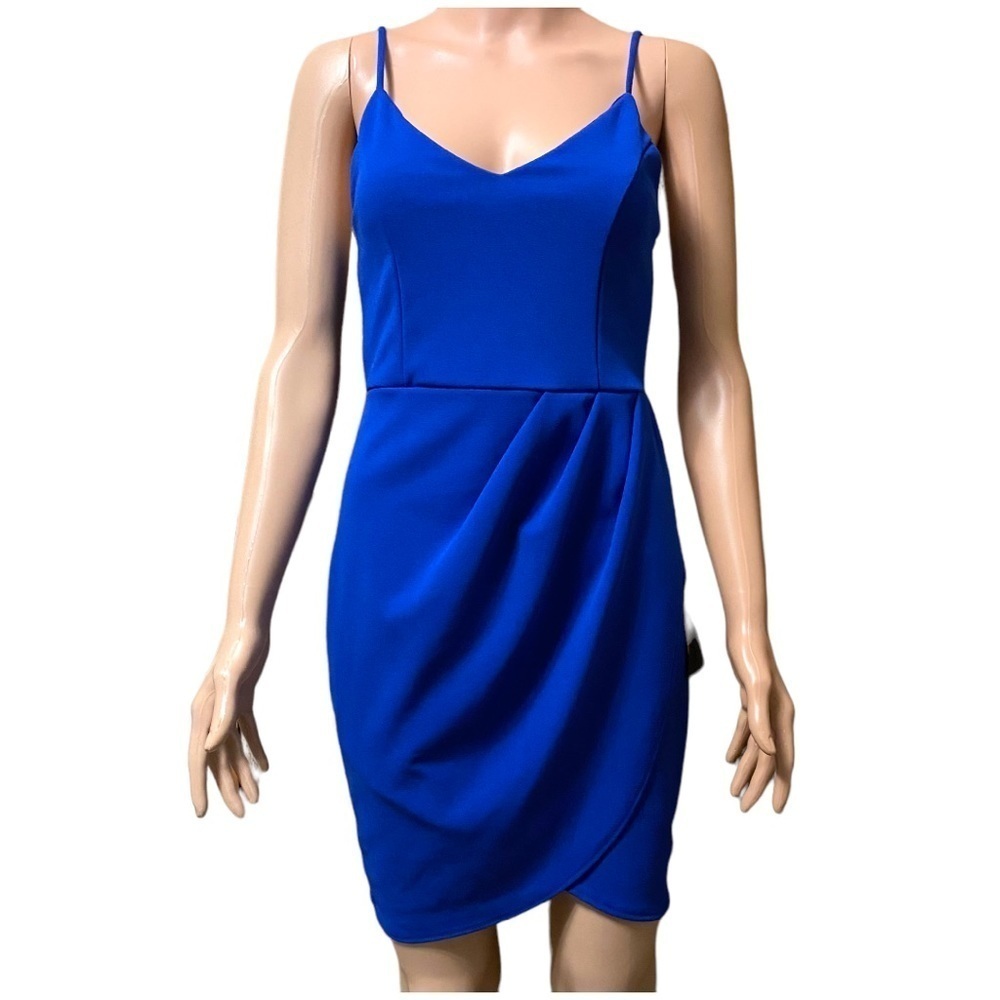 NWT Lulus Forever Your Girl Mini Dress Petal Royal Blue  Size Small